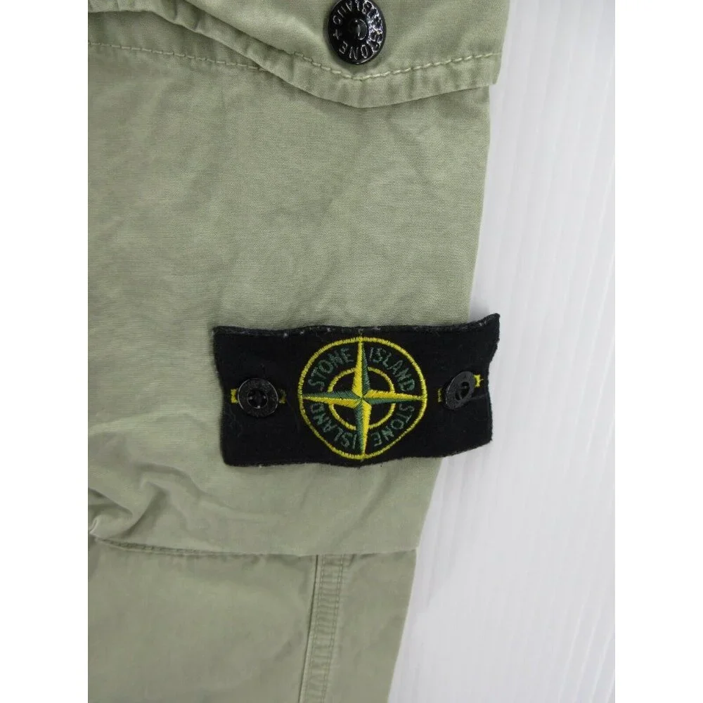 Stone Island Pants 30 Cargo Slim Straight Khakis Canvas Compass 30X31 - Picture 3 of 12